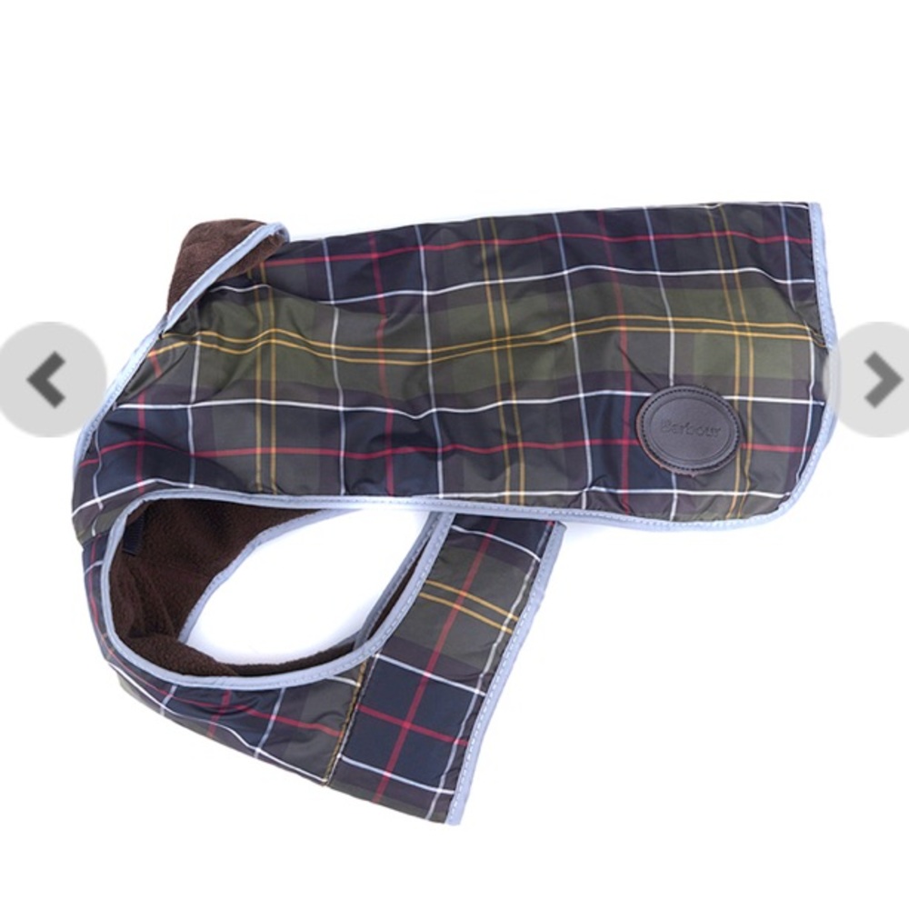 NWOT Barbour Waterproof Tartan Dog Coat